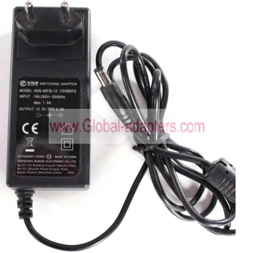 Genuine Hoioto ADS-40FSI-12 12036EPG Switching Adapter 12.0V 3.0A power supply - Click Image to Close